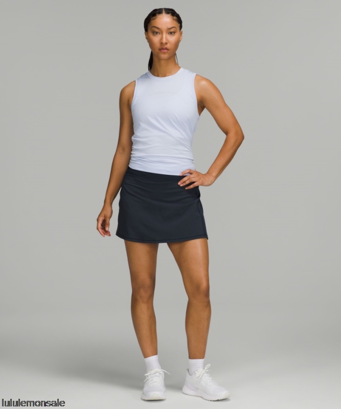 Lululemon Damen DELULU418 | Lululemon Deutschland True Navy Pace Rivale Rock Mit Mittlerer Leibhöhe Extra Lang